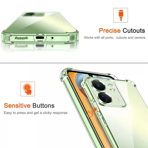 Techsuit - Shockproof Átlátszó Ütésálló Szilikon tok - Xiaomi Redmi 13C 4G / Poco C65 - Átlátszó