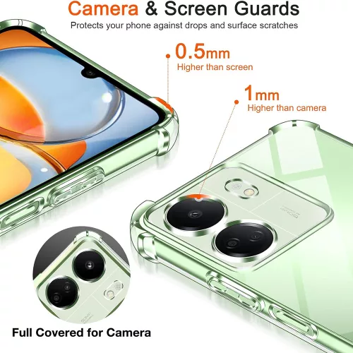 Techsuit - Shockproof Átlátszó Ütésálló Szilikon tok - Xiaomi Redmi 13C 4G / Poco C65 - Átlátszó