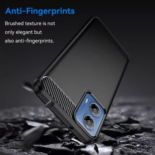 Techsuit - Carbon szilikon tok - Motorola Moto G34 / Moto G45 - Fekete