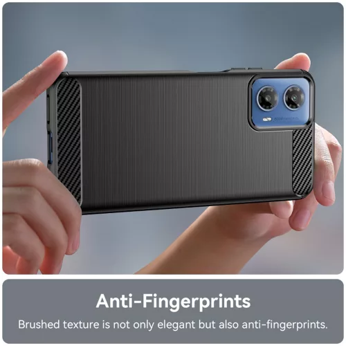 Techsuit - Carbon szilikon tok - Motorola Moto G34 / Moto G45 - Fekete