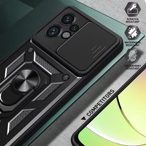 Techsuit - CamShield ütésálló tok - Motorola Moto G34 / Moto G45 - Fekete