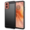 Techsuit - Carbon szilikon tok - Motorola Moto G04 / Moto G04s / Moto G24 / G24 Power / Moto E14 - Fekete
