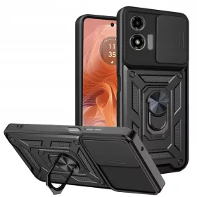   Techsuit - CamShield ütésálló tok - Motorola Moto G04 / Moto G04s / Moto G24 / Moto E14 - Fekete