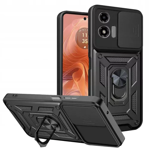 Techsuit - CamShield ütésálló tok - Motorola Moto G04 / Moto G04s / Moto G24 / Moto E14 - Fekete