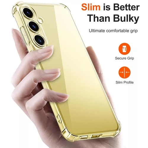 Techsuit - Shockproof Átlátszó Ütésálló Szilikon tok - Samsung Galaxy S24 - Átlátszó