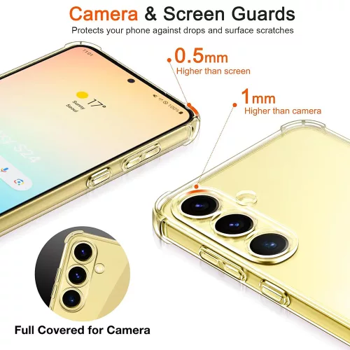 Techsuit - Shockproof Átlátszó Ütésálló Szilikon tok - Samsung Galaxy S24 - Átlátszó