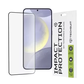   Techsuit - 111D Full Cover / Full Glue üvegfólia - Samsung Galaxy S24 Plus / S25 Plus - Fekete széllel