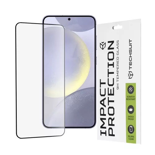 Techsuit - 111D Full Cover / Full Glue üvegfólia - Samsung Galaxy S24 Plus / S25 Plus - Fekete széllel