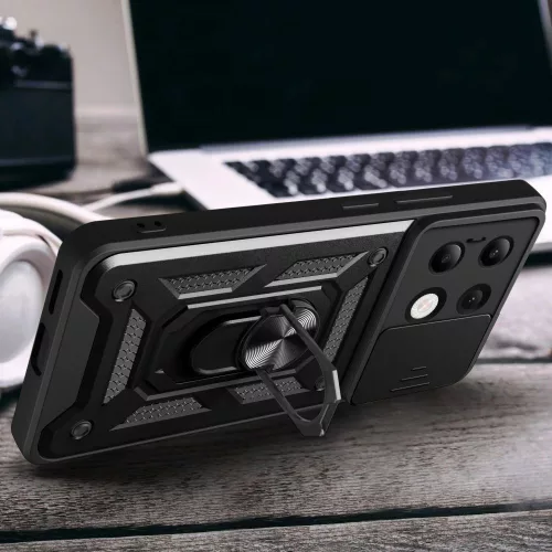 Techsuit - CamShield ütésálló tok - Xiaomi Redmi Note 13 4G - Fekete