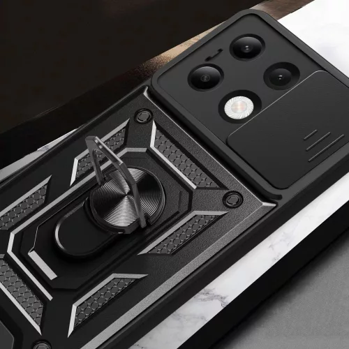 Techsuit - CamShield ütésálló tok - Xiaomi Redmi Note 13 4G - Fekete