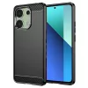 Techsuit - Carbon szilikon tok - Xiaomi Redmi Note 13 4G - Fekete