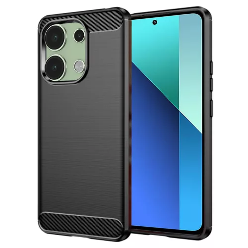 Techsuit - Carbon szilikon tok - Xiaomi Redmi Note 13 4G - Fekete