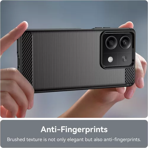 Techsuit - Carbon szilikon tok - Xiaomi Redmi Note 13 4G - Fekete