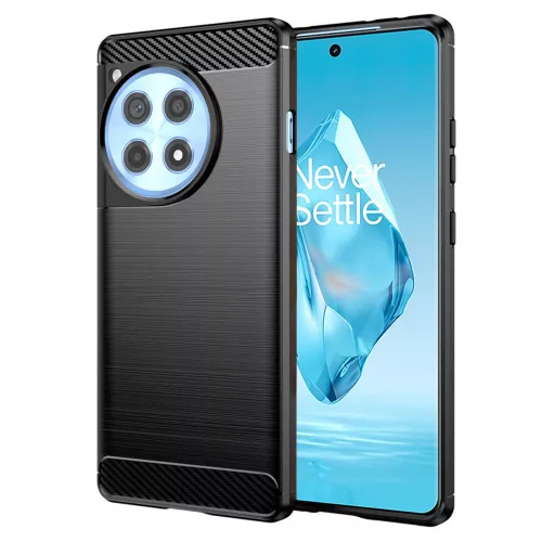 Techsuit - Carbon szilikon tok - OnePlus 12R - Fekete