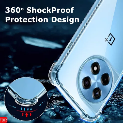 Techsuit - Shockproof Átlátszó Ütésálló Szilikon tok - OnePlus 12R - Átlátszó