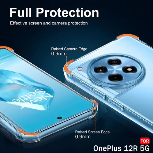 Techsuit - Shockproof Átlátszó Ütésálló Szilikon tok - OnePlus 12R - Átlátszó