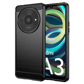   Techsuit - Carbon szilikon tok - Xiaomi Redmi A3 / Redmi A3x - Fekete