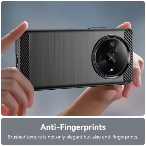 Techsuit - Carbon szilikon tok - Xiaomi Redmi A3 / Redmi A3x - Fekete