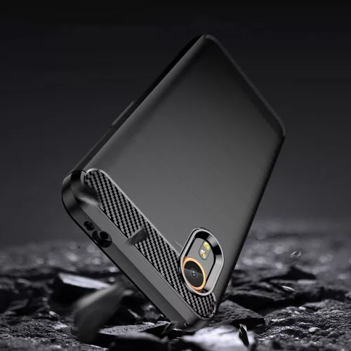 Techsuit - Carbon szilikon tok - Samsung Galaxy Xcover7 - Fekete