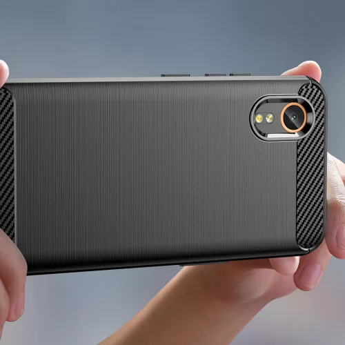Techsuit - Carbon szilikon tok - Samsung Galaxy Xcover7 - Fekete