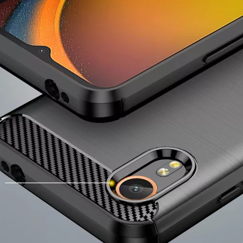 Techsuit - Carbon szilikon tok - Samsung Galaxy Xcover7 - Fekete