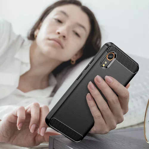 Techsuit - Carbon szilikon tok - Samsung Galaxy Xcover7 - Fekete