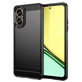 Techsuit - Carbon szilikon tok - Realme C67 4G - Fekete
