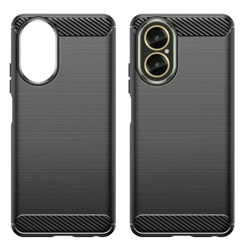 Techsuit - Carbon szilikon tok - Realme C67 4G - Fekete