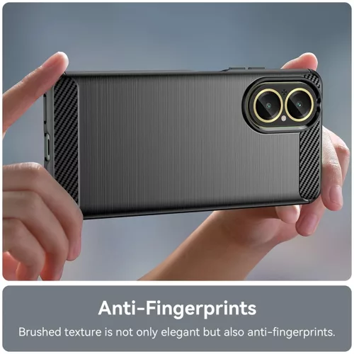 Techsuit - Carbon szilikon tok - Realme C67 4G - Fekete