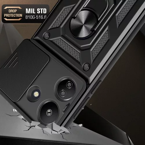 Techsuit - CamShield ütésálló tok - Xiaomi Redmi 13C 5G - Fekete