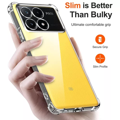Techsuit - Shockproof Átlátszó Ütésálló Szilikon tok - Xiaomi Poco X6 Pro - Átlátszó