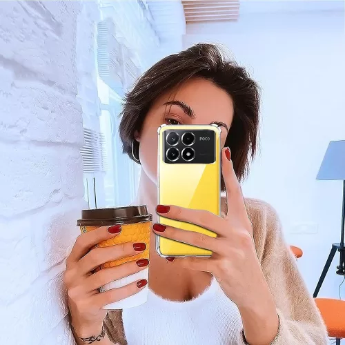 Techsuit - Shockproof Átlátszó Ütésálló Szilikon tok - Xiaomi Poco X6 Pro - Átlátszó