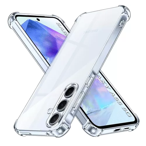 Techsuit - Shockproof Átlátszó Ütésálló Szilikon tok - Samsung Galaxy A55 5G - Átlátszó