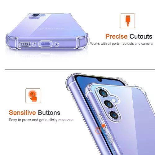 Techsuit - Shockproof Átlátszó Ütésálló Szilikon tok - Samsung Galaxy A55 5G - Átlátszó