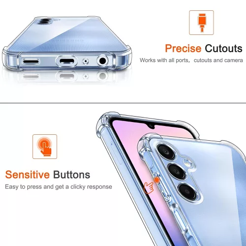 Techsuit - Shockproof Átlátszó Ütésálló Szilikon tok - Samsung Galaxy A25 5G - Átlátszó