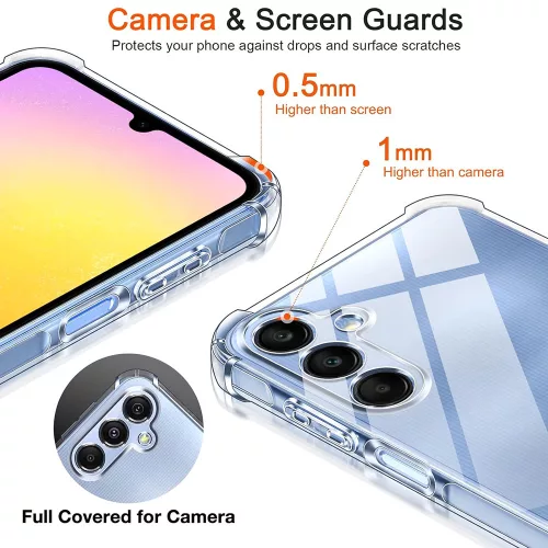 Techsuit - Shockproof Átlátszó Ütésálló Szilikon tok - Samsung Galaxy A25 5G - Átlátszó