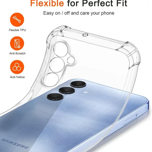 Techsuit - Shockproof Átlátszó Ütésálló Szilikon tok - Samsung Galaxy A25 5G - Átlátszó