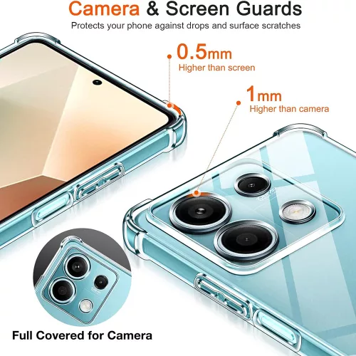 Techsuit - Shockproof Átlátszó Ütésálló Szilikon tok - Xiaomi Redmi Note 13 5G - Átlátszó