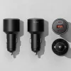 Ringke - Car Charger - USB, 2x Type-C, PD30W, QC3.0, with Ambiental Light - Black