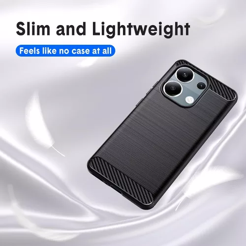 Techsuit - Carbon szilikon tok - Xiaomi Redmi Note 13 Pro 4G / Poco M6 Pro 4G - Fekete