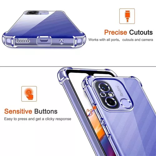 Techsuit - Shockproof Átlátszó Ütésálló Szilikon tok - Xiaomi Redmi Note 11 Pro 4G / Note 11 Pro 5G / Note 12 Pro 4G - Átlátszó