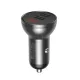 Baseus - Car Charger (CCBX-0G) - Digital Display, 2x USB-A, 24W - Gray