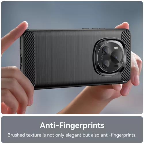Techsuit - Carbon szilikon tok - Honor Magic6 Pro - Fekete