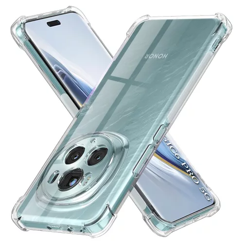 Techsuit - Shockproof Átlátszó Ütésálló Szilikon tok - Honor Magic6 Pro - Átlátszó