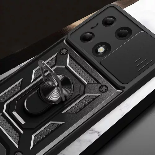 Techsuit - CamShield ütésálló tok - Xiaomi Redmi Note 13 Pro 4G / Poco M6 Pro 4G / Note 14S 4G - Fekete