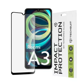   Techsuit - 111D Full Cover / Full Glue üvegfólia - Xiaomi Redmi A3 / Redmi A3x - Fekete széllel