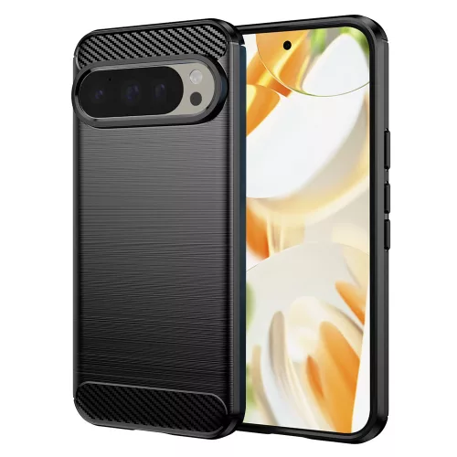Techsuit - Carbon szilikon tok - Google Pixel 9 Pro / 9 - Fekete