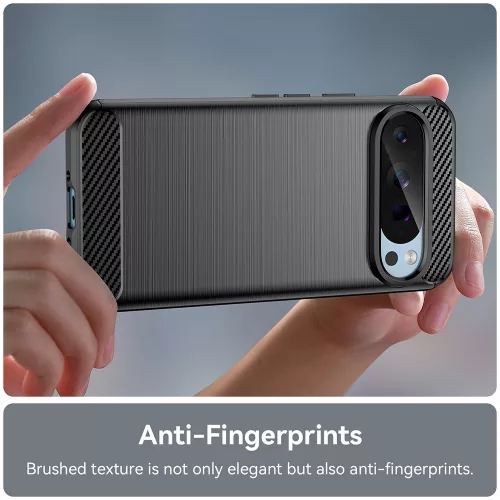Techsuit - Carbon szilikon tok - Google Pixel 9 Pro / 9 - Fekete