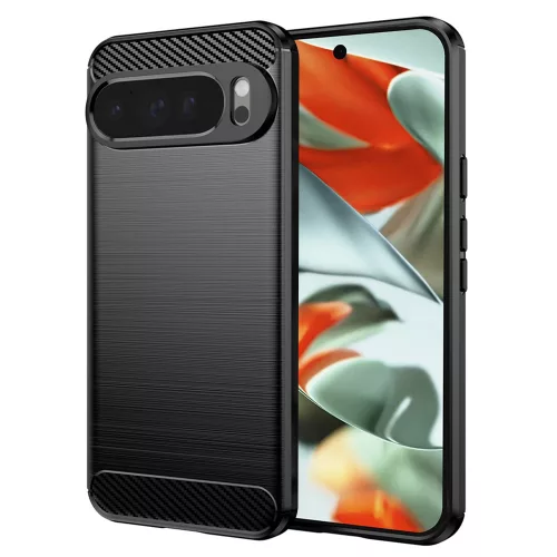 Techsuit - Carbon szilikon tok - Google Pixel 9 Pro XL - Fekete