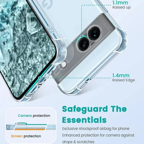 Techsuit - Shockproof Átlátszó Ütésálló Szilikon tok - Google Pixel 9 Pro - Átlátszó